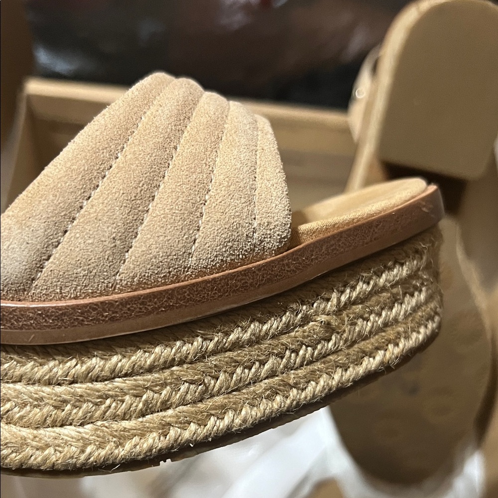 UGG Women's Beige Ankle Strap Sandals - Picture 6 of 7